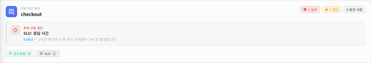 근본원인분석 요약 카드
